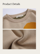 Cat Night Silhouette Knit Sweater - black:Black