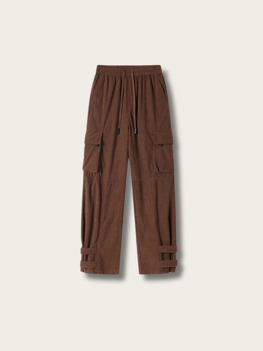 Strap Cuff Corduroy Cargo Pants - Small