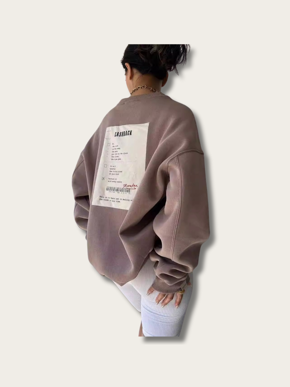 Creamy Comfort Japanese Sweatshirt - Dark Brown