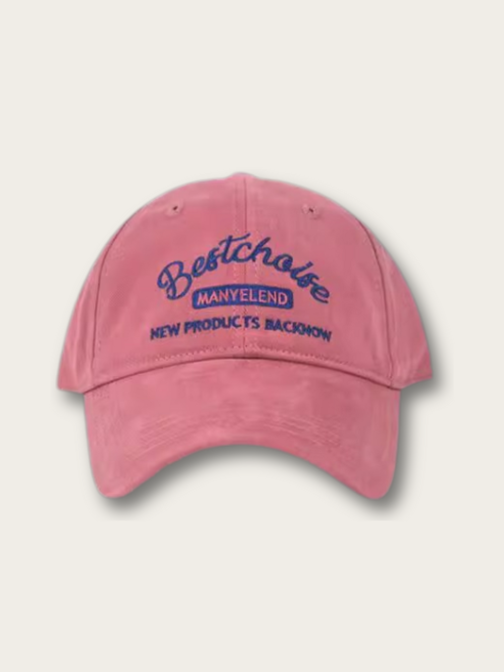 Embroidered Signature Dad Cap - #ffc0cb:Pink