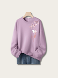 Sakura Rabbit Harmony Sweatshirt - black:Black