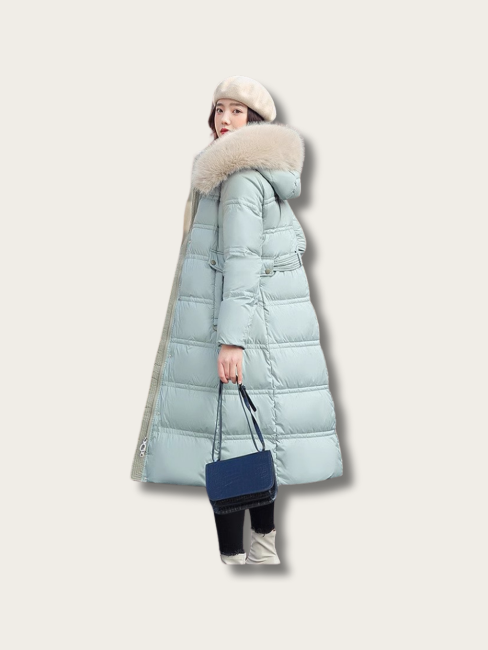 Elegance Frost Long Puffer Coat - XL
