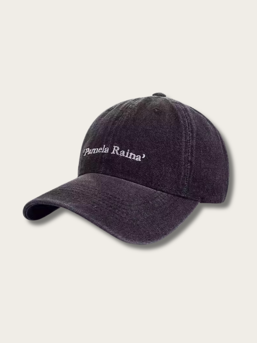 Denim Signature Dad Cap - Black