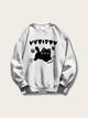 Playful Cat Adventure Sweatshirt - #add8e6:Light Blue