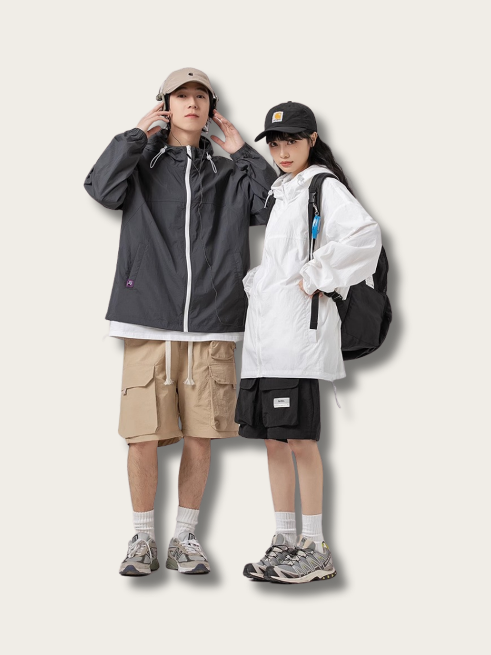 BreezeGuard Hooded Windbreaker - #ffffff:White