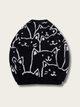 Whimsical Cat Knit Sweater - #0000ff:Blue