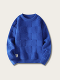 Plush Checkmate Knit Sweater - black:Black