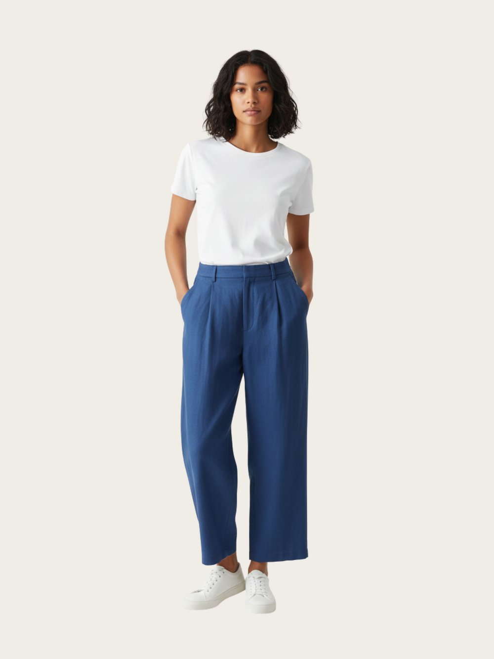 Linen Wide-Leg Trousers – Modern Minimalist Streetwear