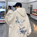 Embroidered Elegant Wind Crane Japanese Hoodie