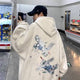 Embroidered Elegant Wind Crane Japanese Hoodie