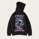 Black hoodie with astronaut graphic and 'UTMOST Star Crossed' text on a white background