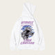 White hoodie with an astronaut graphic and 'UTMOST' branding on a white background