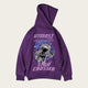 Purple hoodie with astronaut graphic and 'UTMOST' branding on a white background