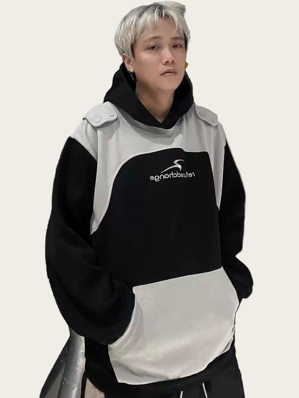 RefusedChange Black & Grey Colorblock Hoodie