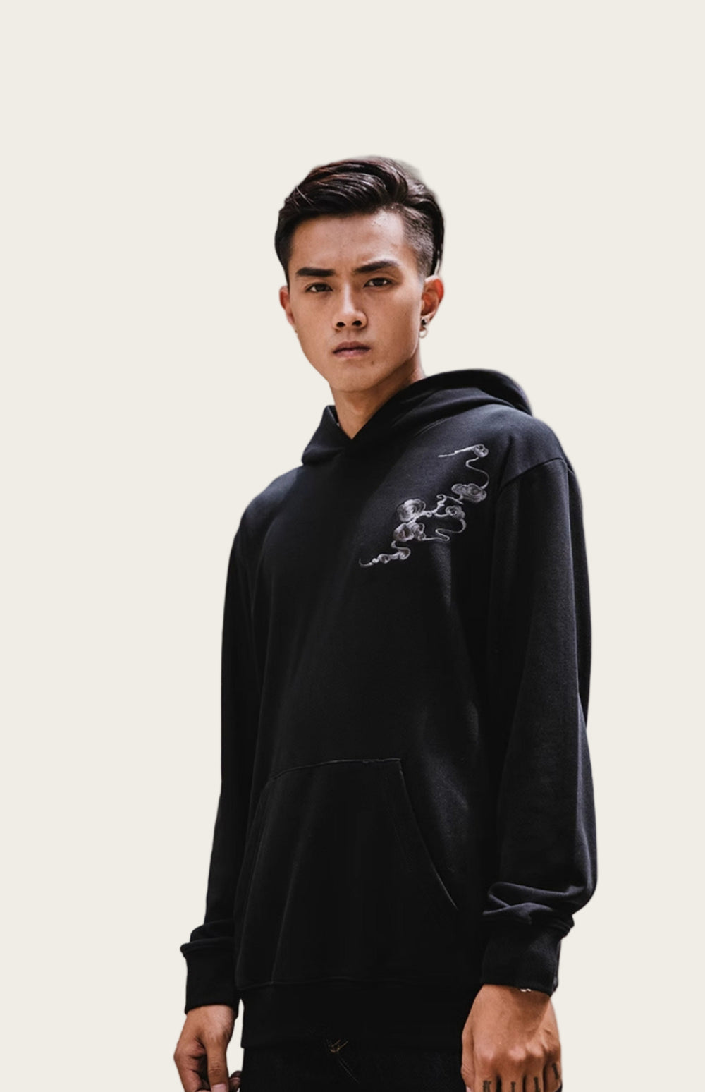 Embroidered Inferno Kirin Japanese Hoodie