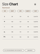 Size chart for Ruemood products with measurements in centimeters.