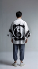 Ink-Splash Yin-Yang Kimono Cardigan – Unisex Zen Haori