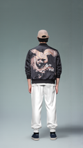 Embroidered Phoenix Bomber Jacket – Mythical Elegance in Black