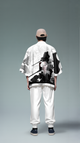 Monkey D. Luffy “Ink Smoke” Haori Kimono Jacket – White & Black Unisex Anime Streetwear