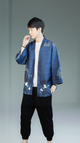 Crane & Waves Elegant Kimono Cardigan