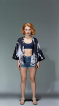 Ink Wash Dragon Kimono – Monochrome Japanese Streetwear Haori