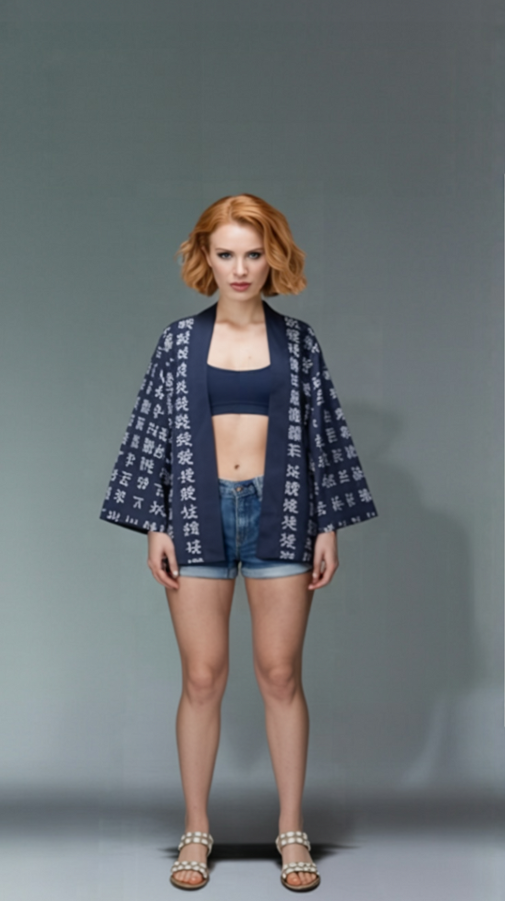 Kanji Harmony Kimono Cardigan