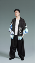 The Great Wave off Kanagawa & Koi Kimono Cardigan