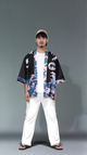 Japanese-Inspired Wave Design Kimono - Unisex Casual Fashion