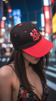 Red Samurai Japanese Cap