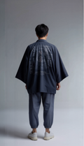 Black Eight Trigrams Kimono Jacket – Minimalist Taoist Haori Cardigan