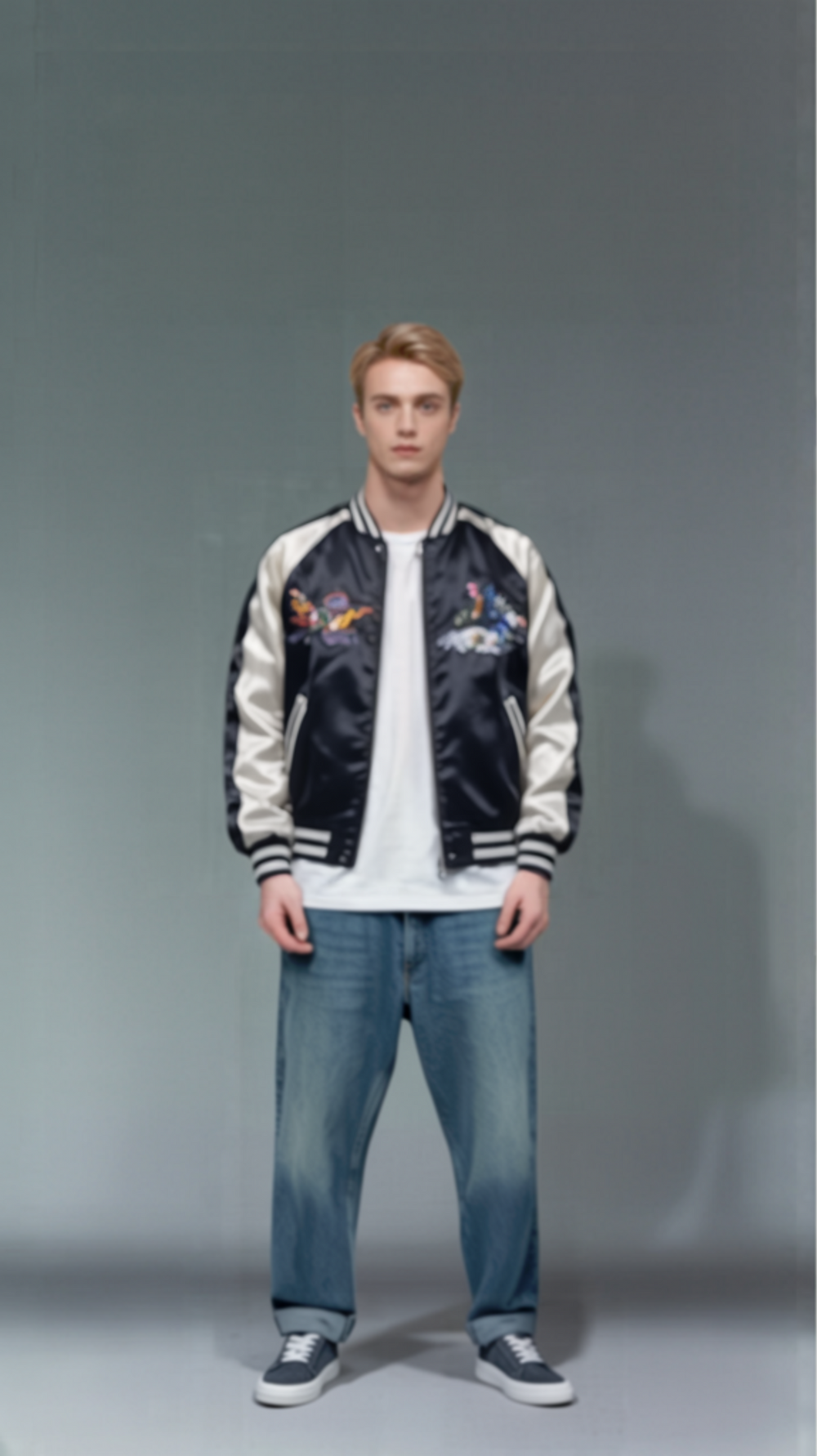 Embroidered Tiger Japanese Bomber Jacket