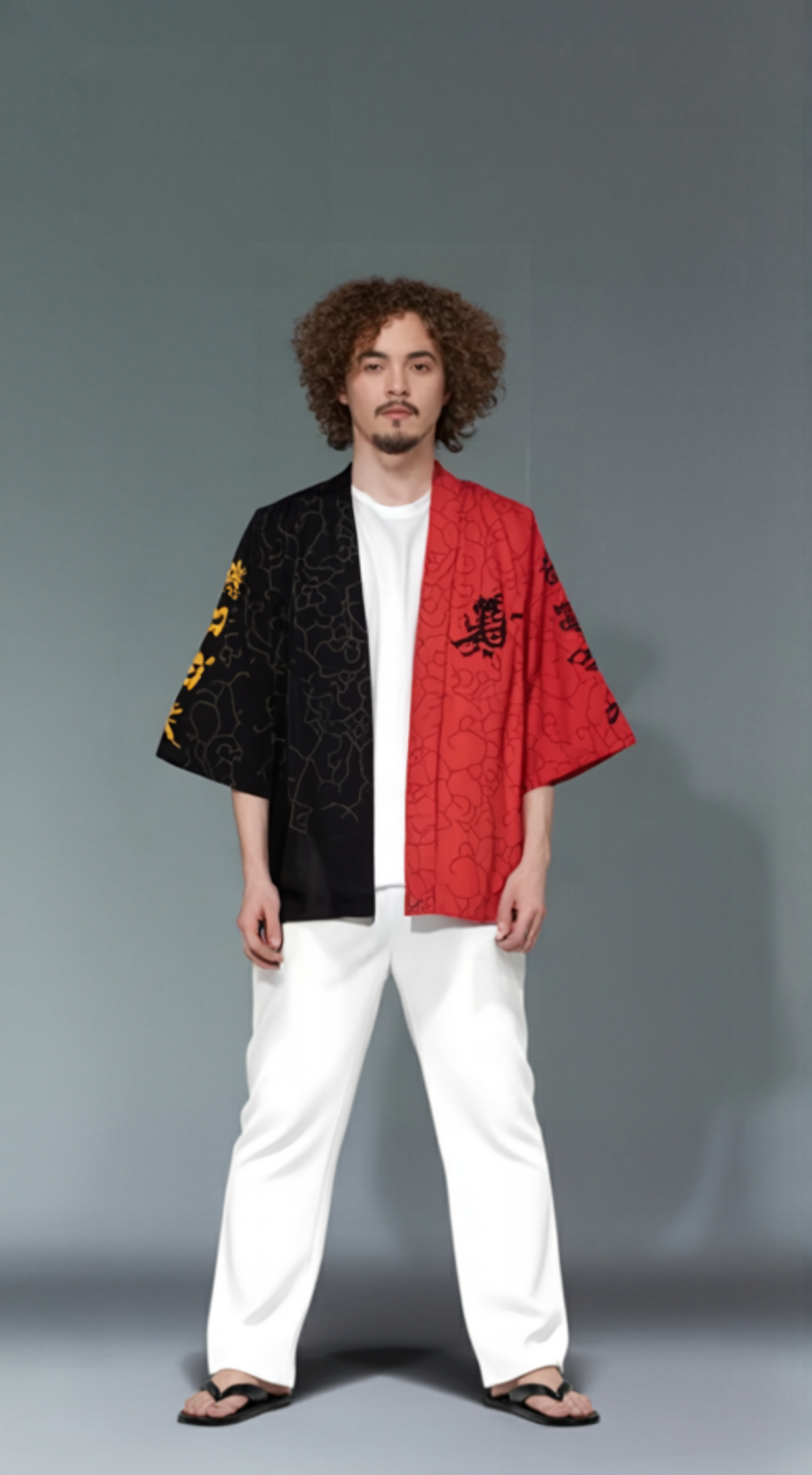 Kanji Cloud Harmony Kimono Collection