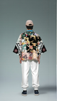 Patchwork Floral Haori Kimono Jacket | Unisex Tropical Garden Cardigan