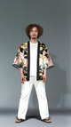 Patchwork Floral Haori Kimono Jacket | Unisex Tropical Garden Cardigan