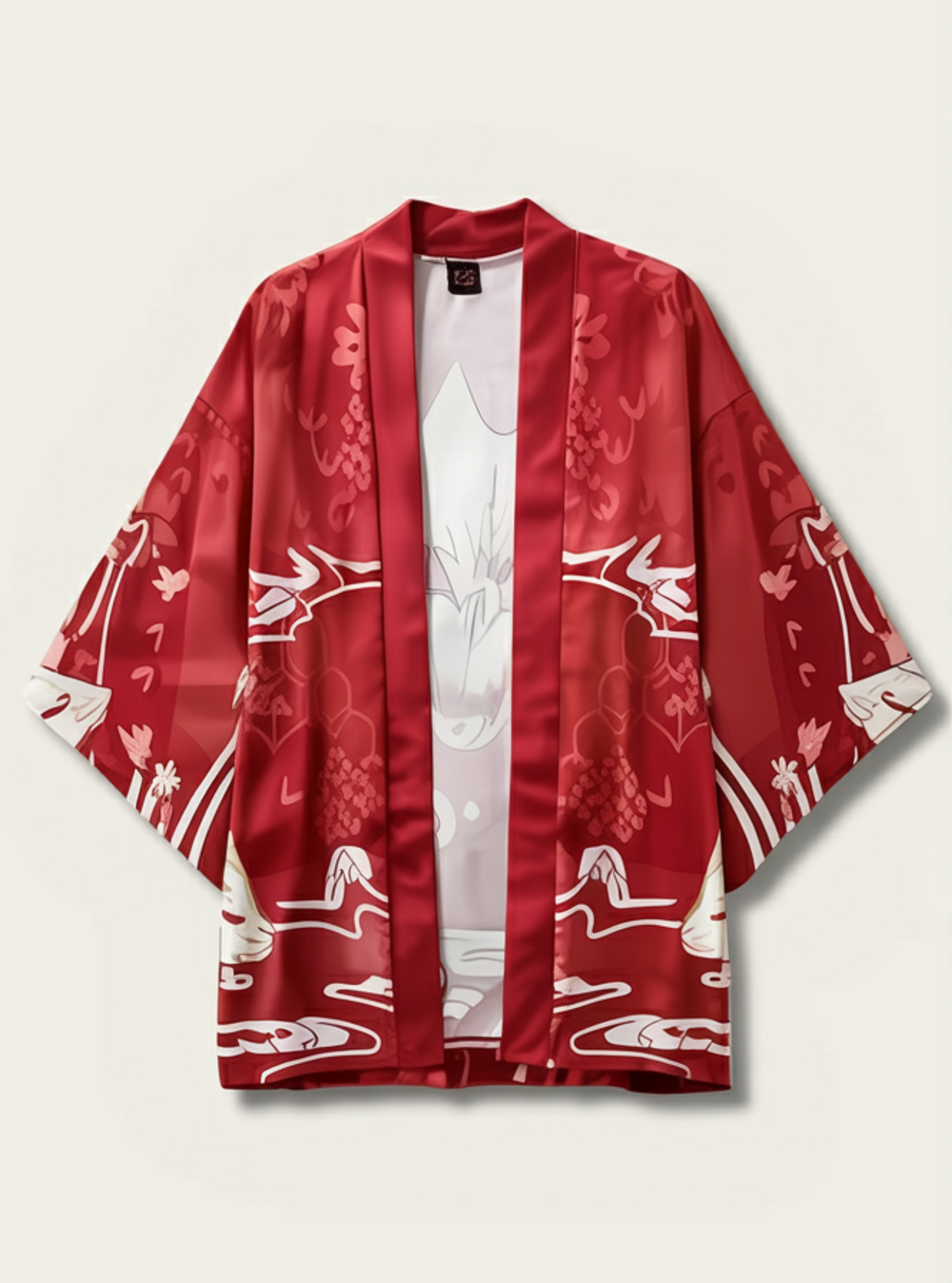 Red Kitsune Mask Kimono Cardigan – Fox Spirit Haori