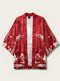 Red Kitsune Mask Kimono Cardigan – Fox Spirit Haori