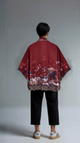 Sakura Landscape Kimono Jacket – Open-Front Drape