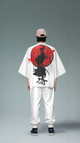 Red Circle Samurai Kimono Shirt – Artistic Japanese-Inspired Design for Unique Streetwear