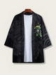 Black Tiger Flame Kimono Jacket – Unisex Streetwear Haori Cardigan