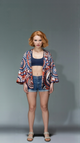Red, White & Blue Paisley Kimono Cardigan – Retro Festival Unisex Haori