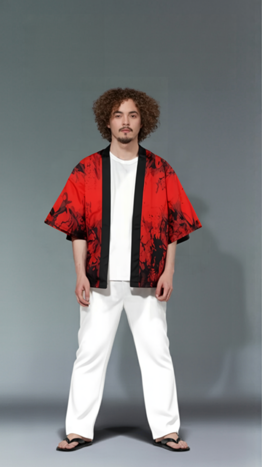 Ethereal Flame & Smoke Kimono Cardigan