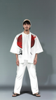 Red Circle Samurai Kimono Shirt – Artistic Japanese-Inspired Design for Unique Streetwear