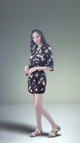 Floral Black Kimono - Elegant Floral Print with Loose Fit