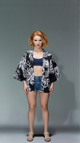 Midnight Blossom Paisley Kimono