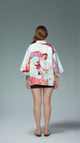 Anime Girl Sakura Spirit Kimono Cardigan – White Haori Jacket