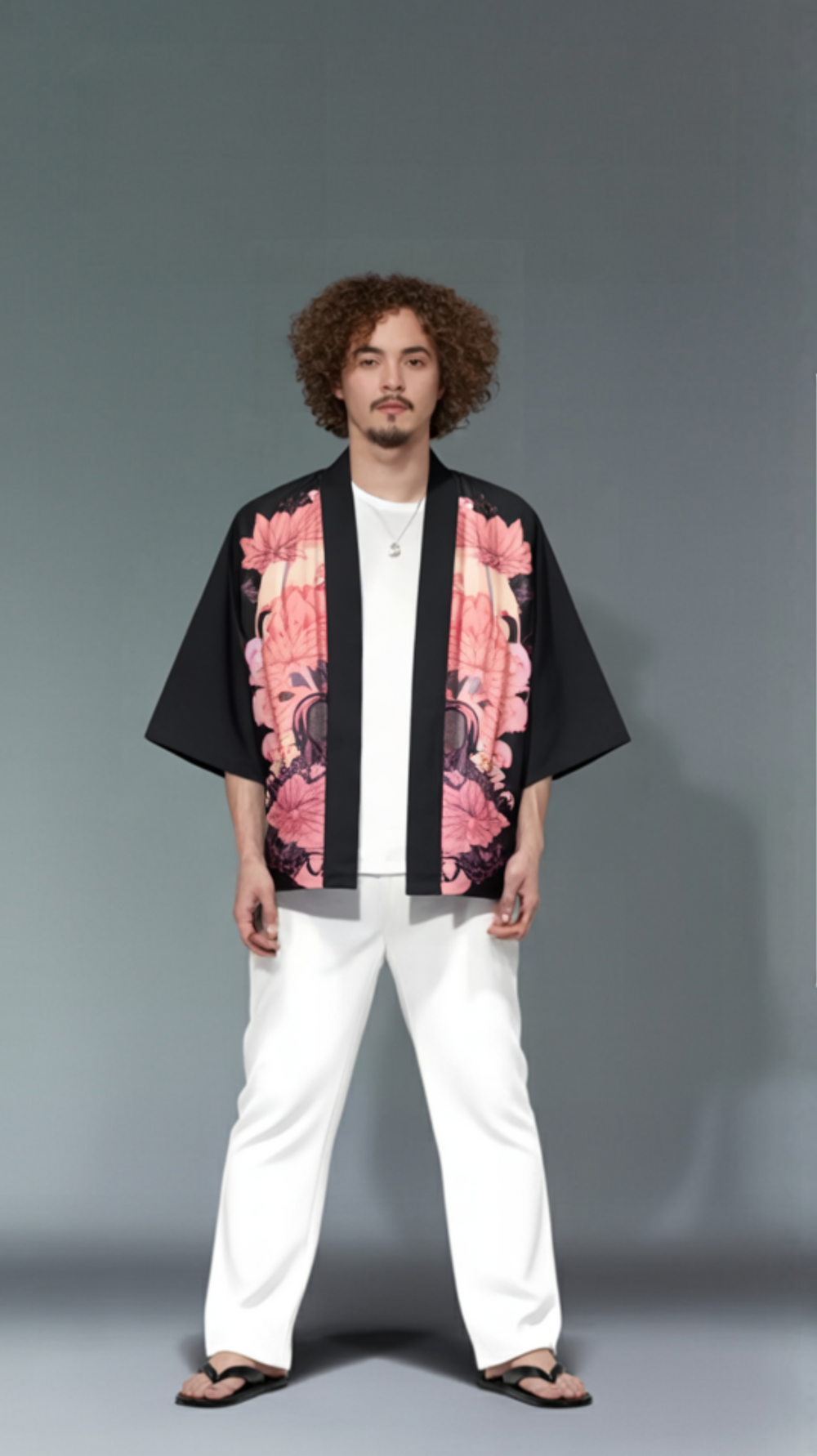 Samurai Cat Sakura Haori Kimono Jacket – Unisex Anime Streetwear