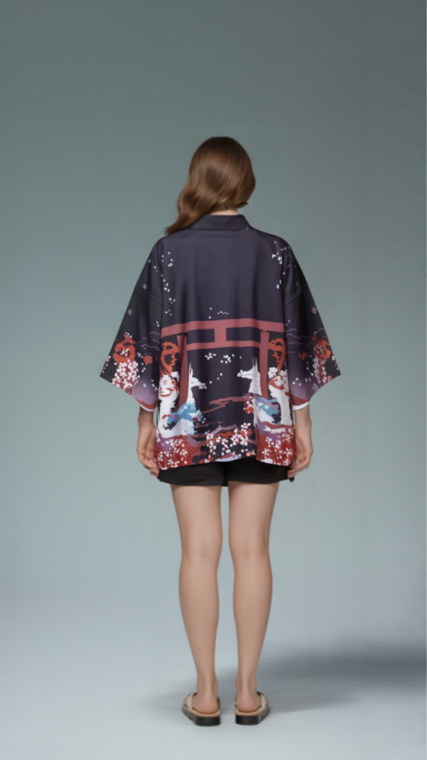 Blossom Guardian Fox Kimono