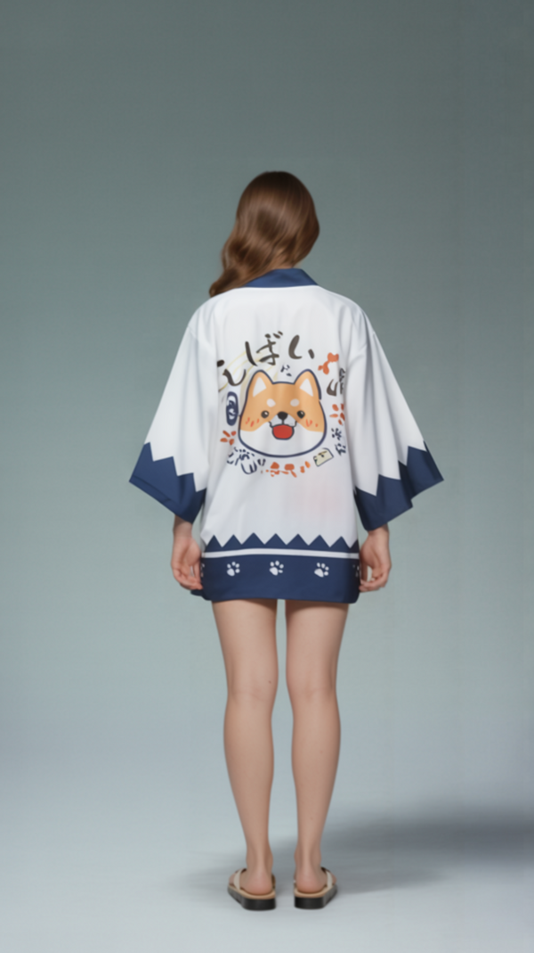Kawaii Shiba Inu Kimono Cardigan – Japanese Pet Lover Haori
