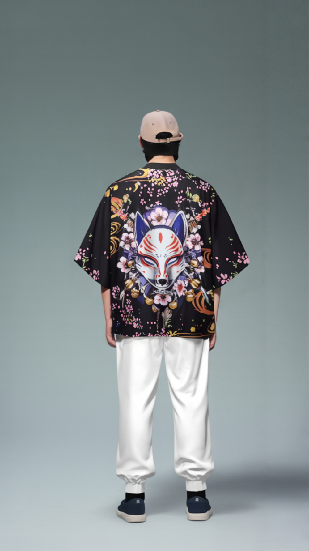 Kitsune Blossom Enchantment Kimono Cardigan