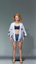 Dark Ninja Crow Kimono – Anime-Inspired Haori with Shadow Warrior & Red Cloud Cloak